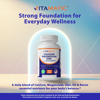 Calcium Magnesium Zinc with D3 & Boron - 365 Coated Tablets