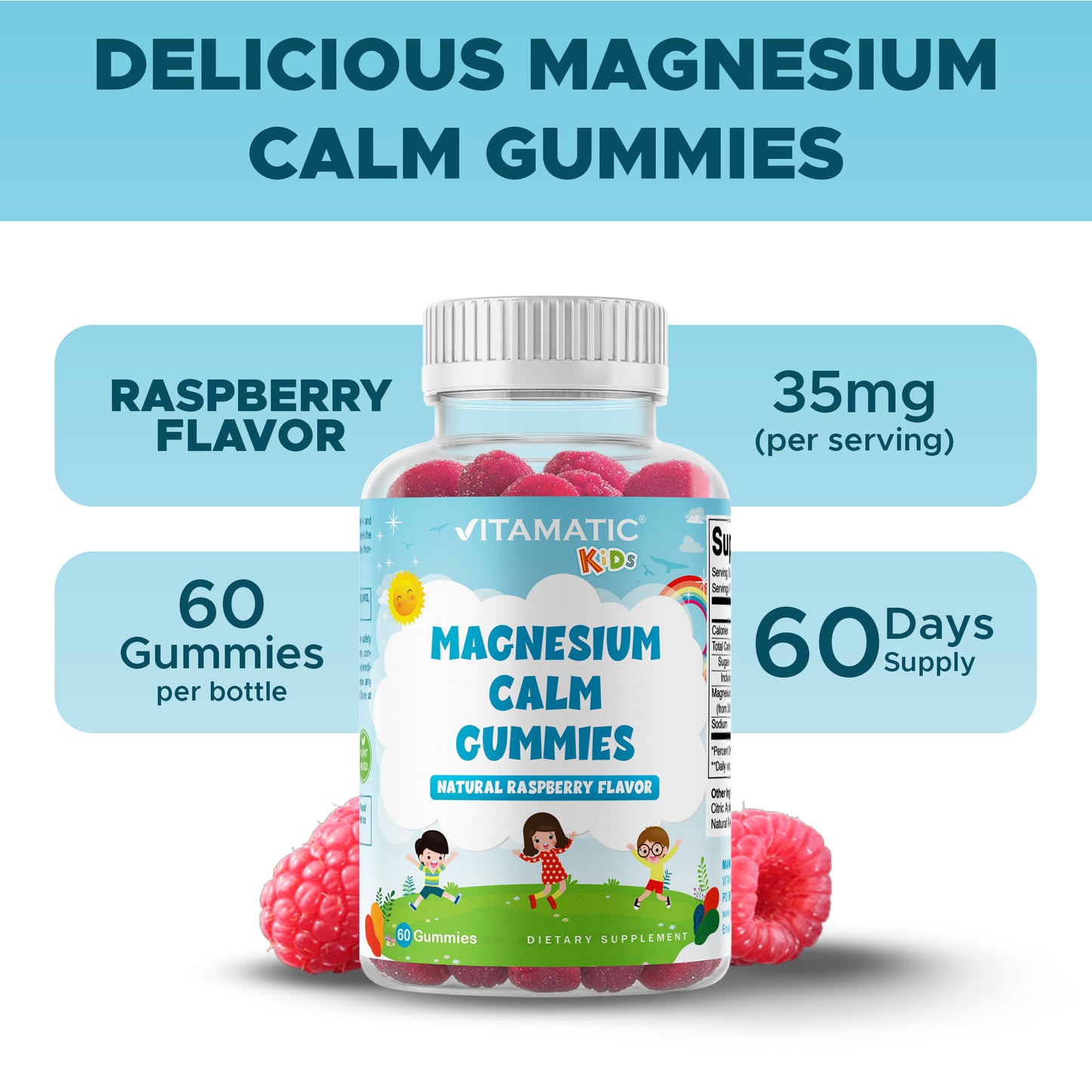 Kids Magnesium 35mg 60 Gummies
