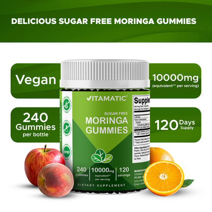 Vitamatic | Moringa 10000 mg Equivalent | 240 Gummies