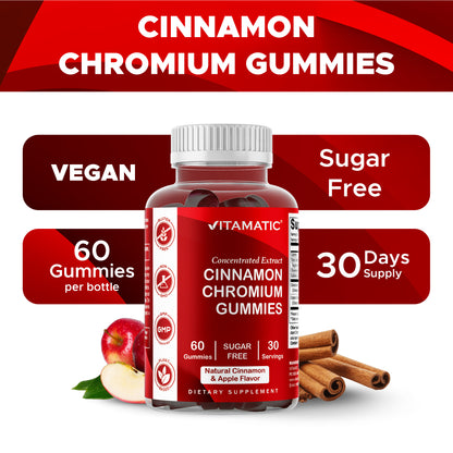 Sugar Free Cinnamon with Chormium 60 Gummies