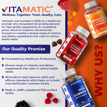 Vitamatic Sugar-Free Melatonin 60mg, 60 Gummies