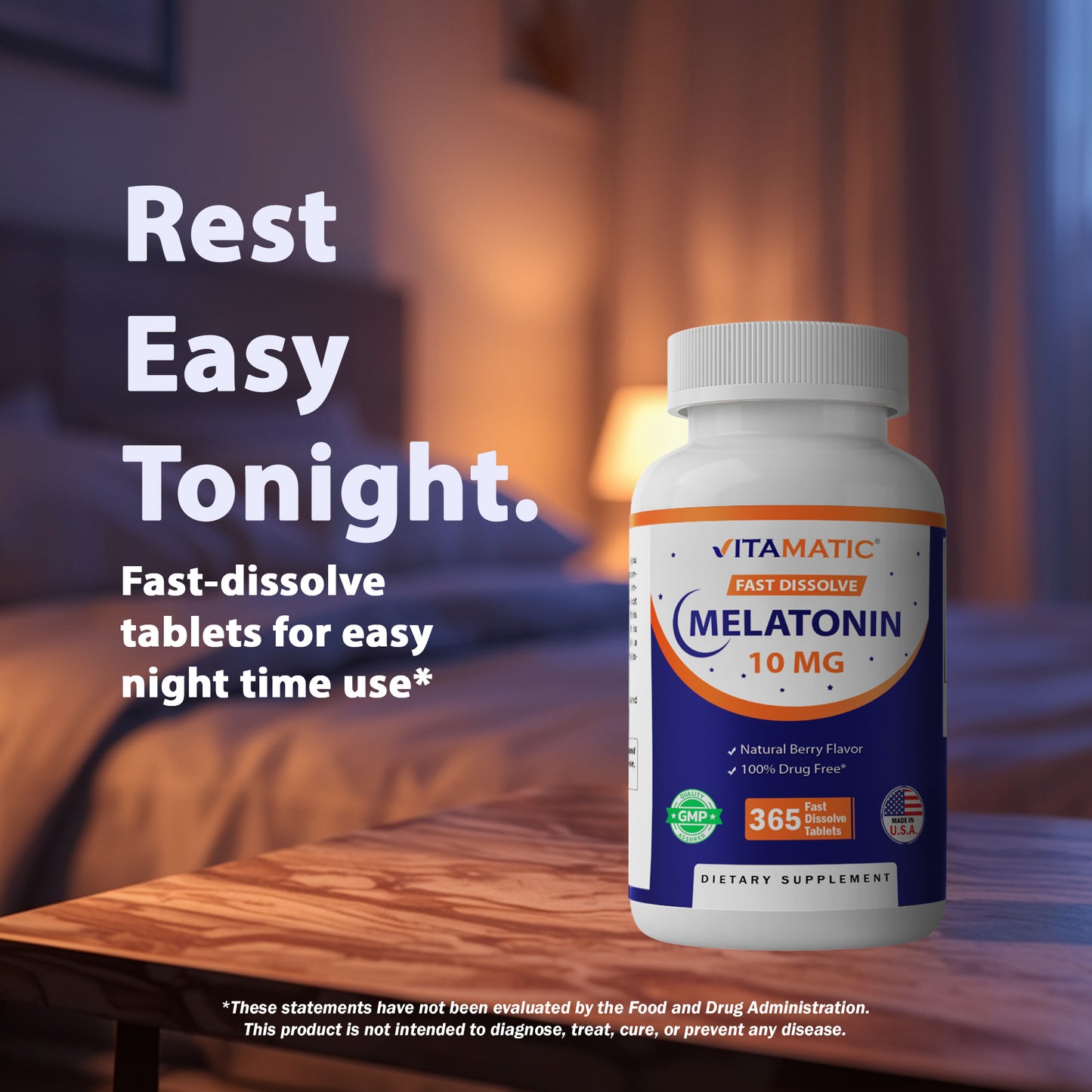 Melatonin 10mg 365 Fast Dissolve Tablets