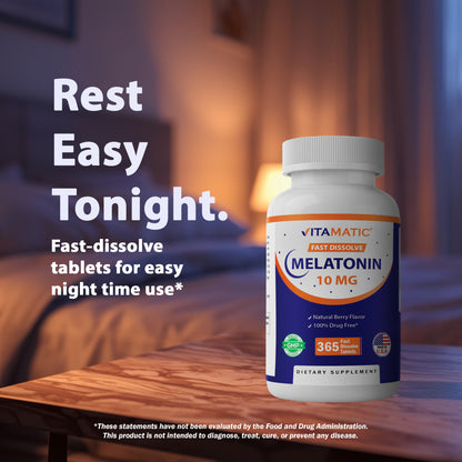 Melatonin 10mg 365 Fast Dissolve Tablets