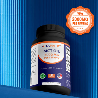 MCT Oil Softgels 3000 mg - 180 Softgels