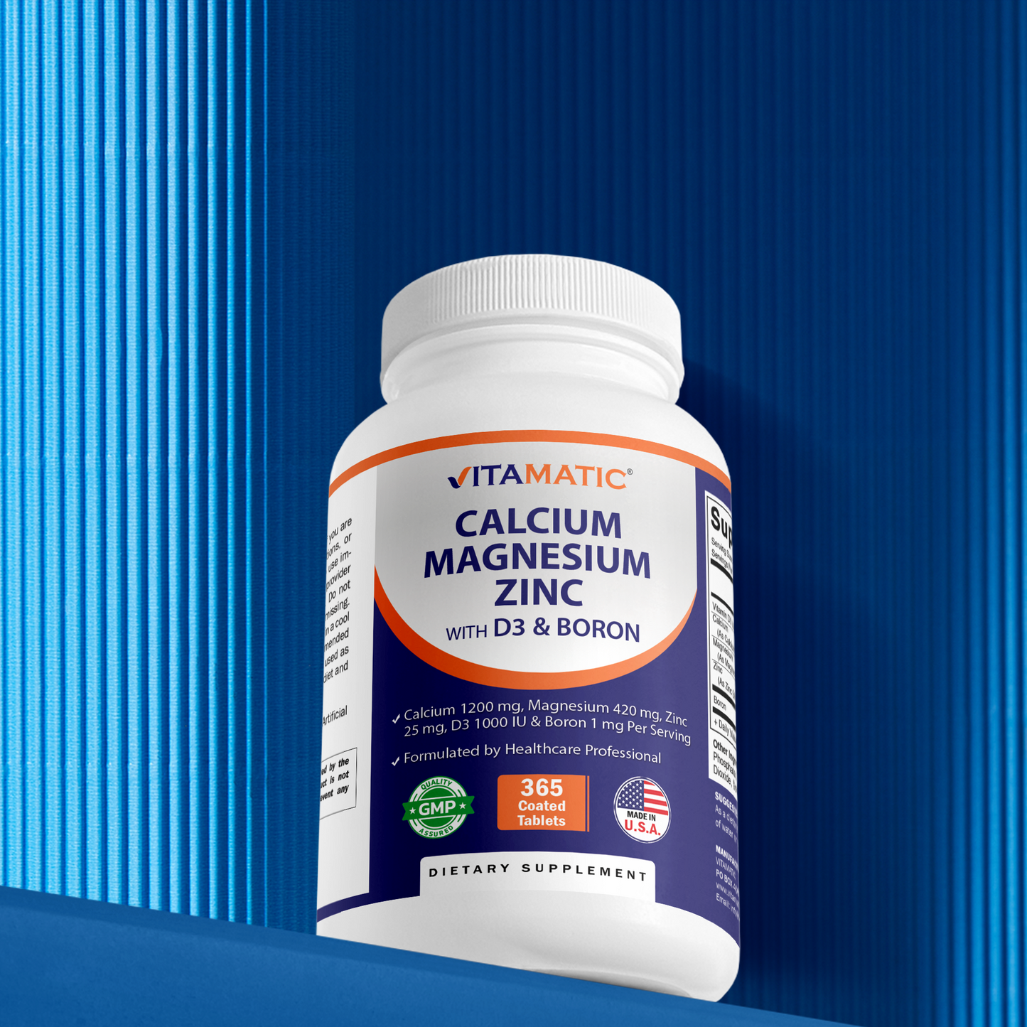 Calcium Magnesium Zinc with D3 & Boron - 365 Coated Tablets