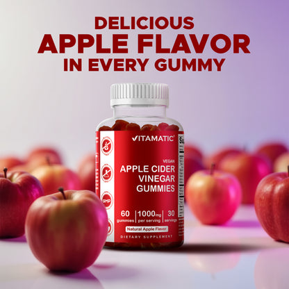 Apple Cider Vinegar  1000mg 60 Vegan Gummies