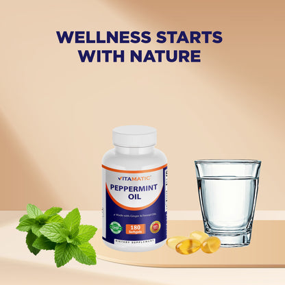 Peppermint Oil Softgels - 180 Softgels