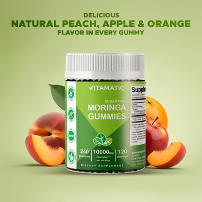 Vitamatic | Moringa 10000 mg Equivalent | 240 Gummies