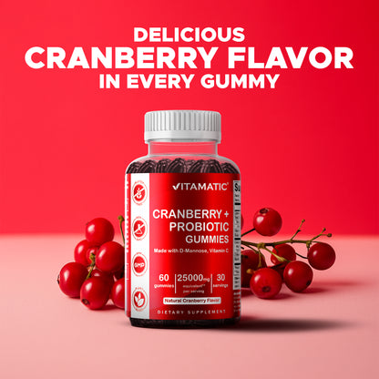Cranberry with Probiotics 25000mg 60 Vegan Gummies