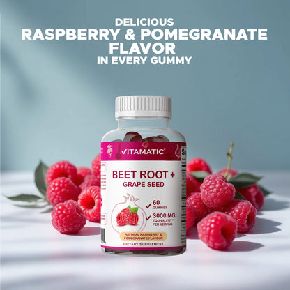 Beet Root 3000mg Equivalent Per Serving - 60 Gummies