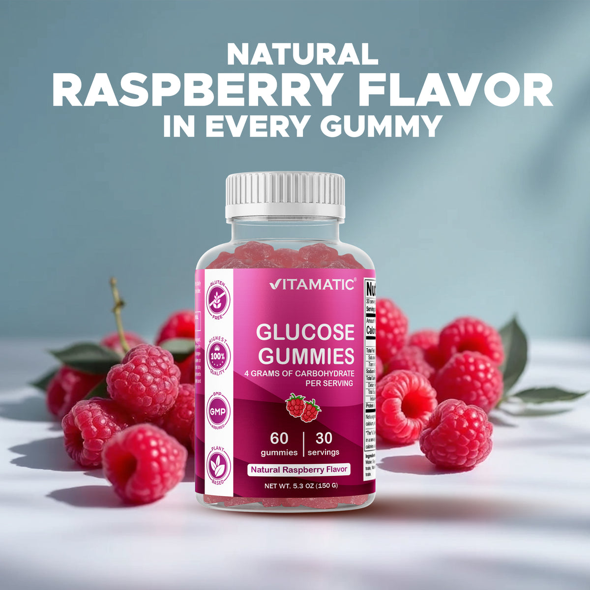 Glucose Energy Gummies, 60 Gummies