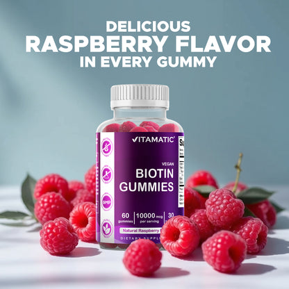 Biotin 10,000 mcg per Serving Gummies