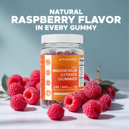 Magnesium Citrate Gummies 600mg Per Serving, 240ct