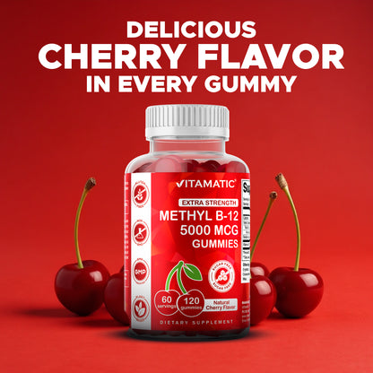 Sugar Free Methyl B12 5000 mcg - 120 Vegan Gummies