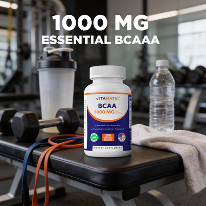 BCAA 1000 mg Per Serving (2:1:1) | 250 Veg Capsules