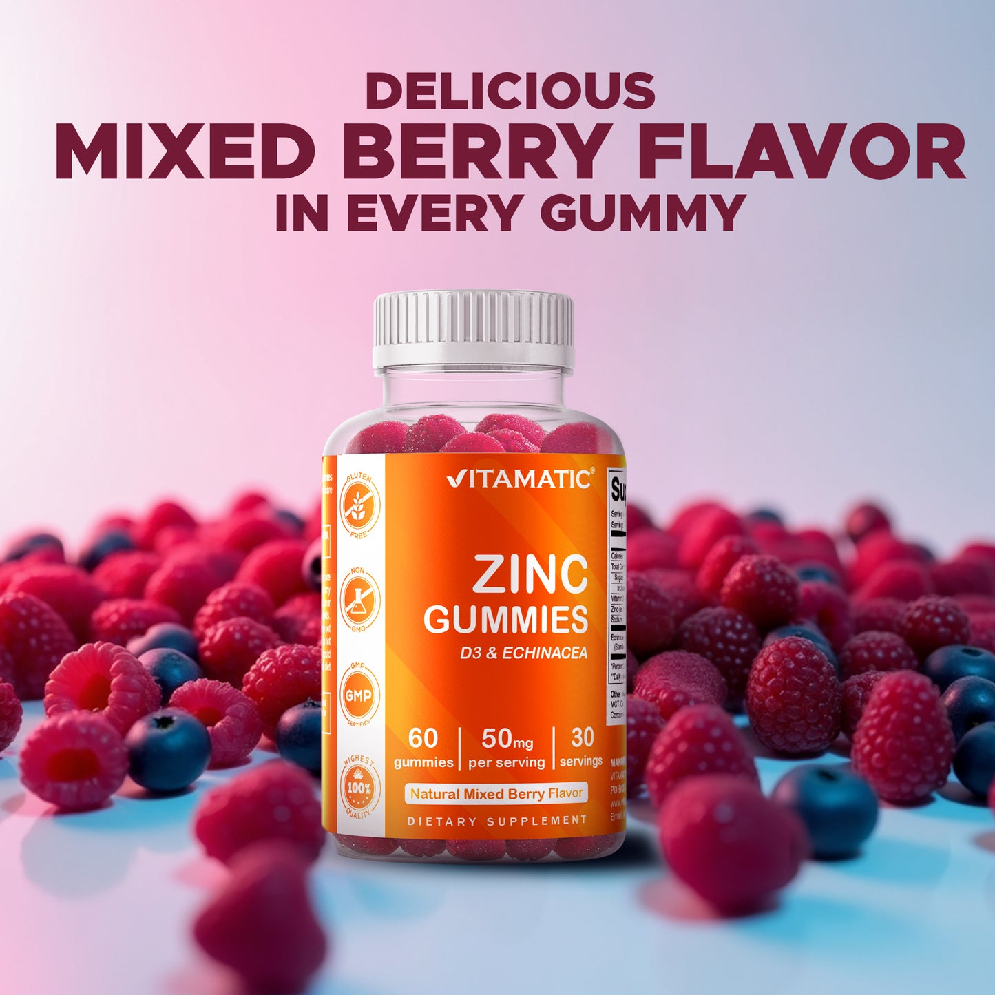 Zinc 50 mg - 60 Vegan Gummies