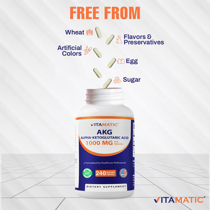 Alpha-Ketoglutaric Acid (AKG) Veg Capsules