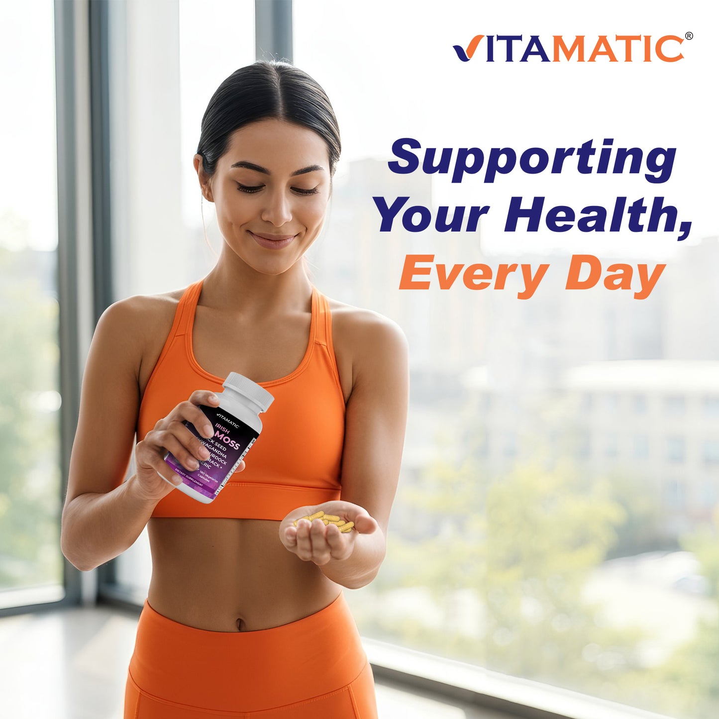 Sea Moss 3000mg with Black Seed Oil, Ashwagandha,  Turmeric, Bladderwrack, Burdock - 180 Veg Capsules