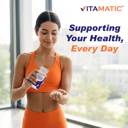 Vitamatic Magnesium (from Bisglycinate & Oxide) with Vitamin D3 & Zinc - 120 Veg Capsules