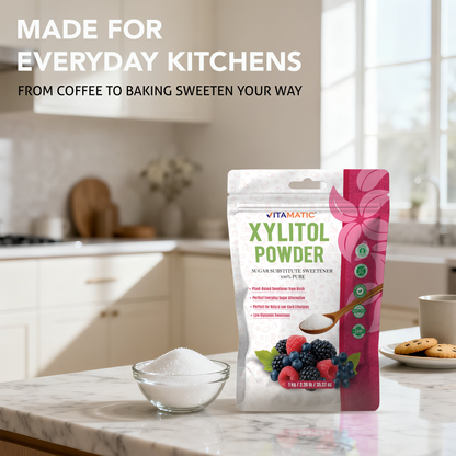 Xylitol Pure Powder 1 KG (2.2 lb) – 100% Pure Birch Derived Sweetener