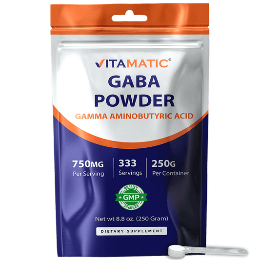 Gamma Aminobutyric Acid Powder 750mg per Serving -250 Grams, 333 Servings