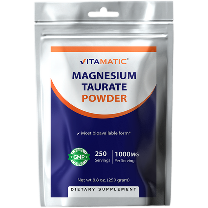 Magnesium Taurate 250gram Powder - 250 Servings