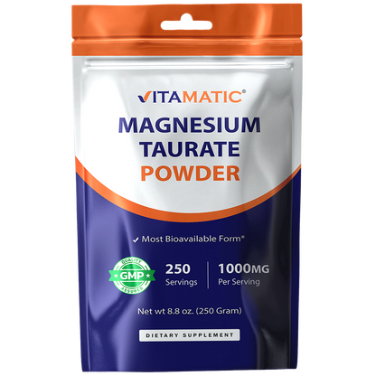 Magnesium Taurate 250gram Powder - 250 Servings