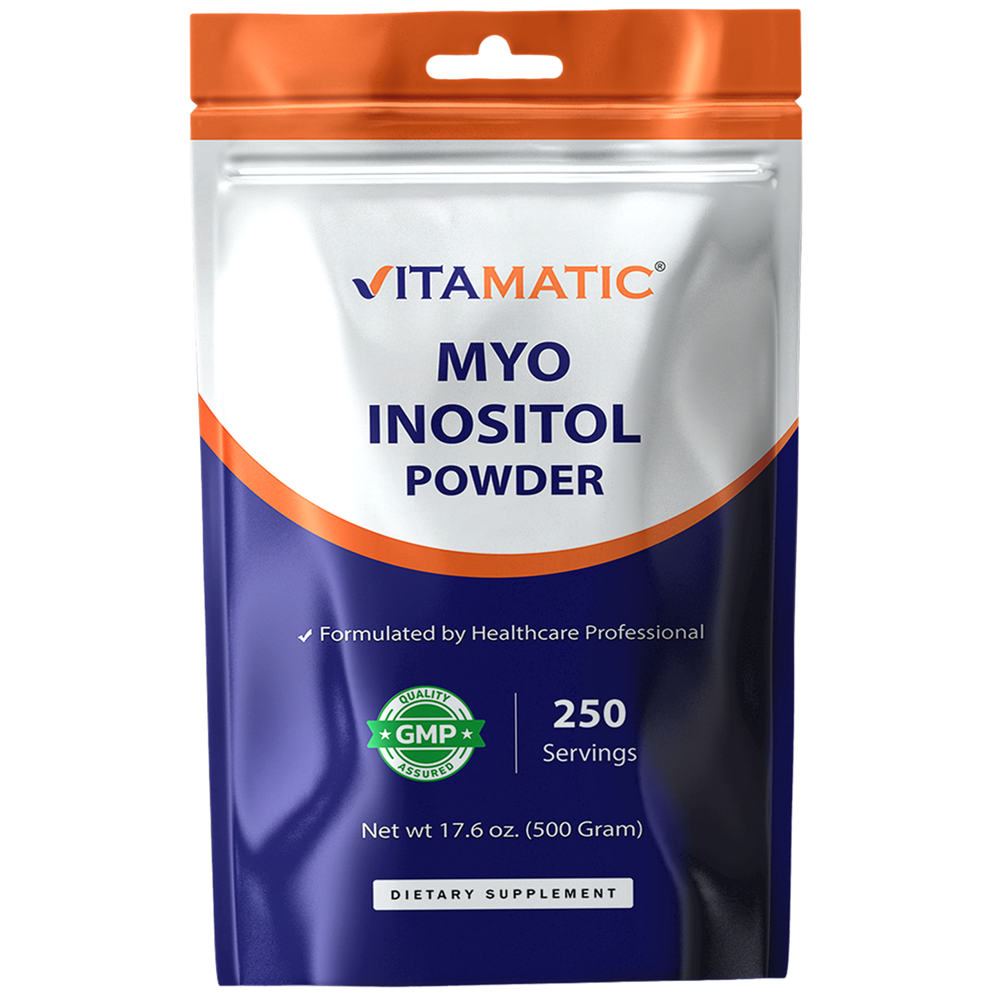 Myo-Inositol Powder 2000 mg per Serving | 500 g (250 Servings) | Pure Powder | No Sugar | No Fillers | Non-GMO | Dietary Supplement