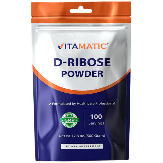 D-Ribose Powder 500g - 17.6 OZ (500 Gram) | Pure & Unflavored | Non-GMO | Easy-Mix Dietary Supplement