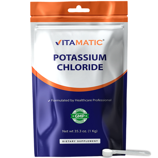 Potassium Chloride Powder – 1 Kg (2.2 lb) – Pure, No Fillers, Non-GMO, Gluten Free