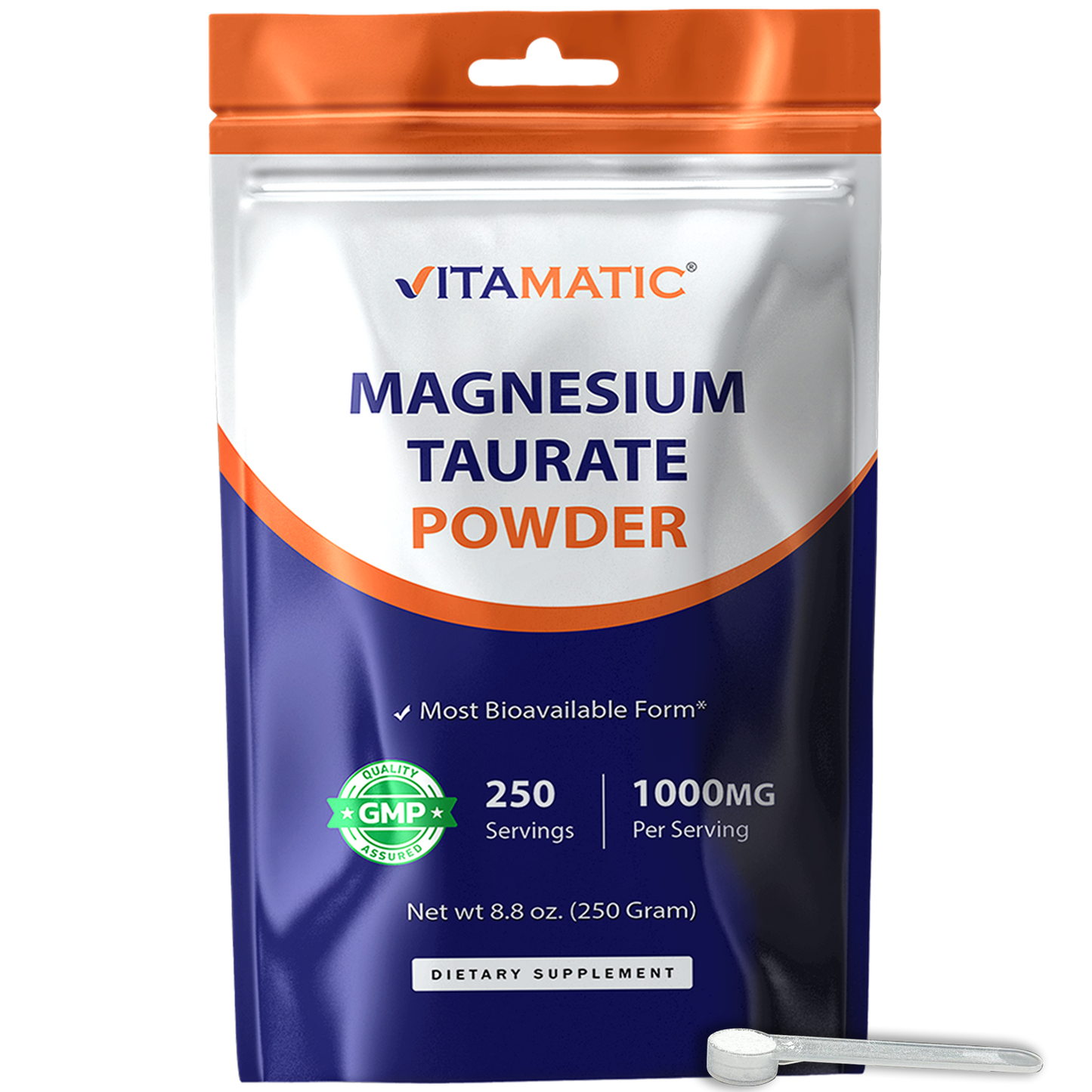 Magnesium Taurate 250gram Powder - 250 Servings