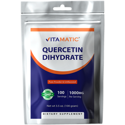 Vitamatic Quercetin Dihydrate Powder 1000 mg | Pure & Unflavored | Non-GMO | Dietary Supplement - 100 Grams