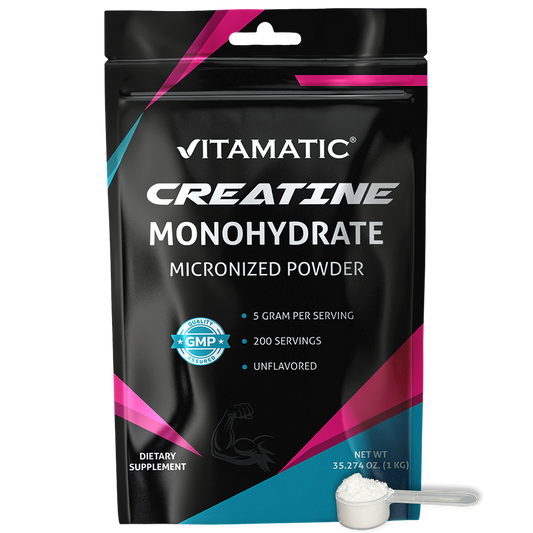 Creatine Monohydrate Powder – 5000 mg Per Serving, 1 kg, Unflavored, Micronized Creatine Supplement