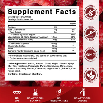 Glucosamine Chondroitin MSM & Vitamin E 60 Gummies