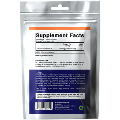 Lactococcus Lactis Probiotic Powder Digestive Health Support 100 Gram 100 Servings