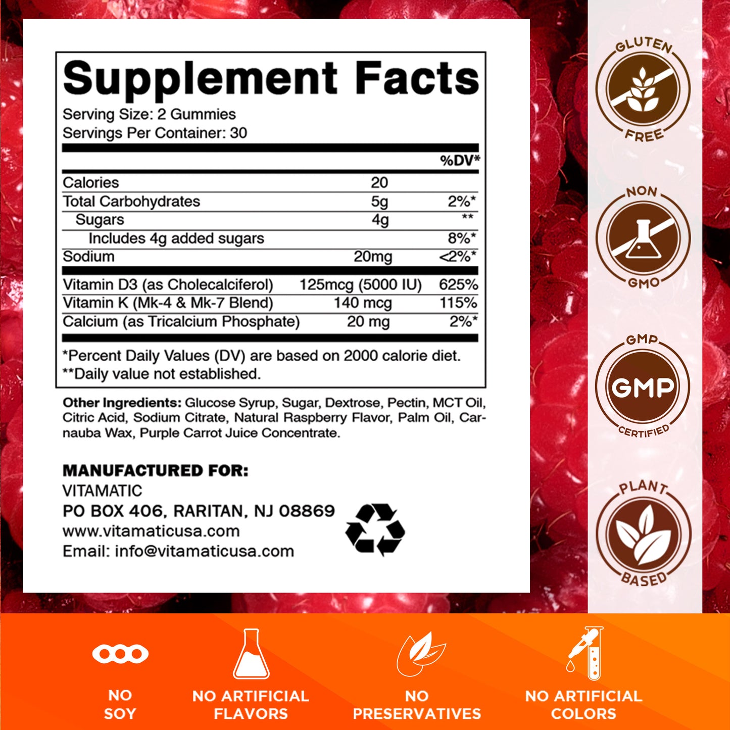D3 K2 60 Gummies
