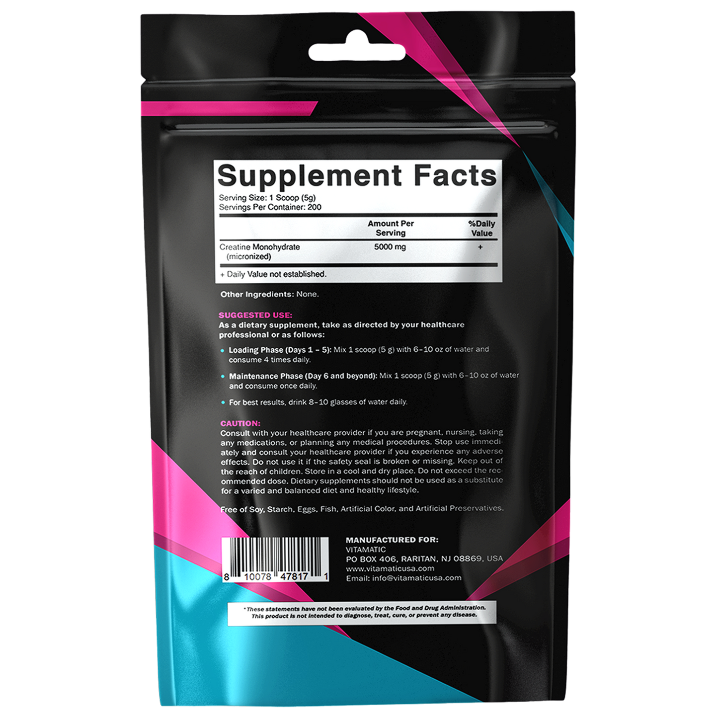 Creatine Monohydrate Powder – 5000 mg Per Serving, 1 kg, Unflavored, Micronized Creatine Supplement