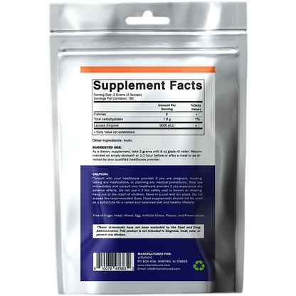 Lactase Enzyme Powder – 9000 ALU Per Serving – 180 Servings