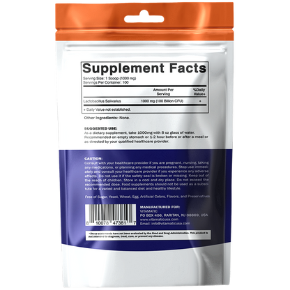 Lactobacillus Salivarius Probiotic Powder | 100 Gram (3.5 OZ)