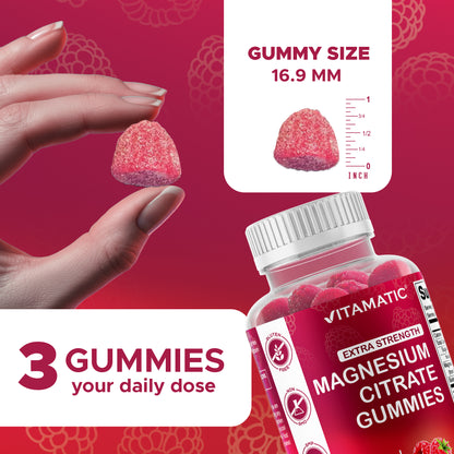 Extra Strength Magnesium 85mg - 60 Vegan Gummies