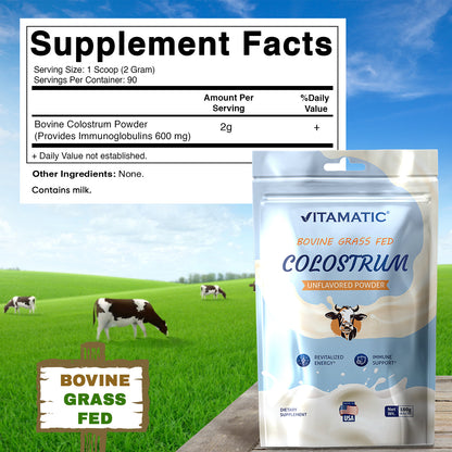 Bovine Colostrum 30% IgG Powder 6.34 OZ - 90 Servings (Unflavored)