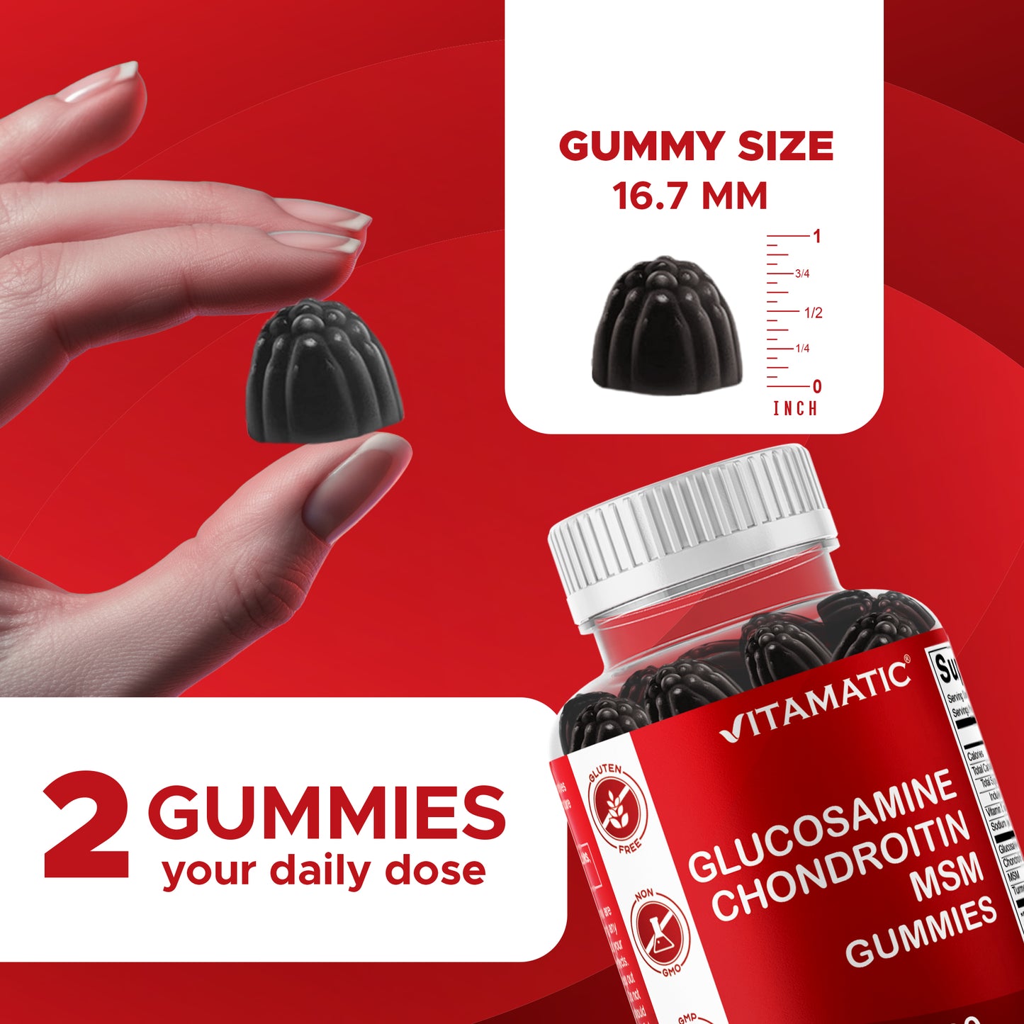 Glucosamine Chondroitin MSM & Vitamin E 60 Gummies