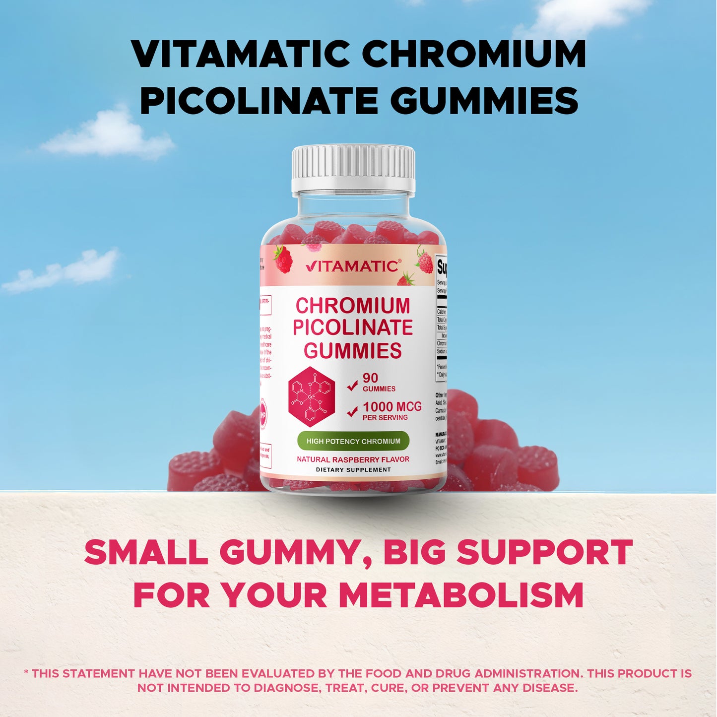 Vitamatic Chromium Picolinate 1000 mcg - 90 Gummies