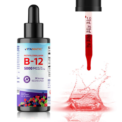 Liquid B12 Methyl B12 5000 mcg 2 OZ