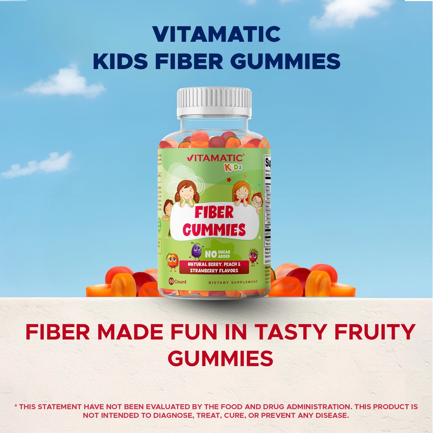 Kids Fiber Gummies - 60 Gummies