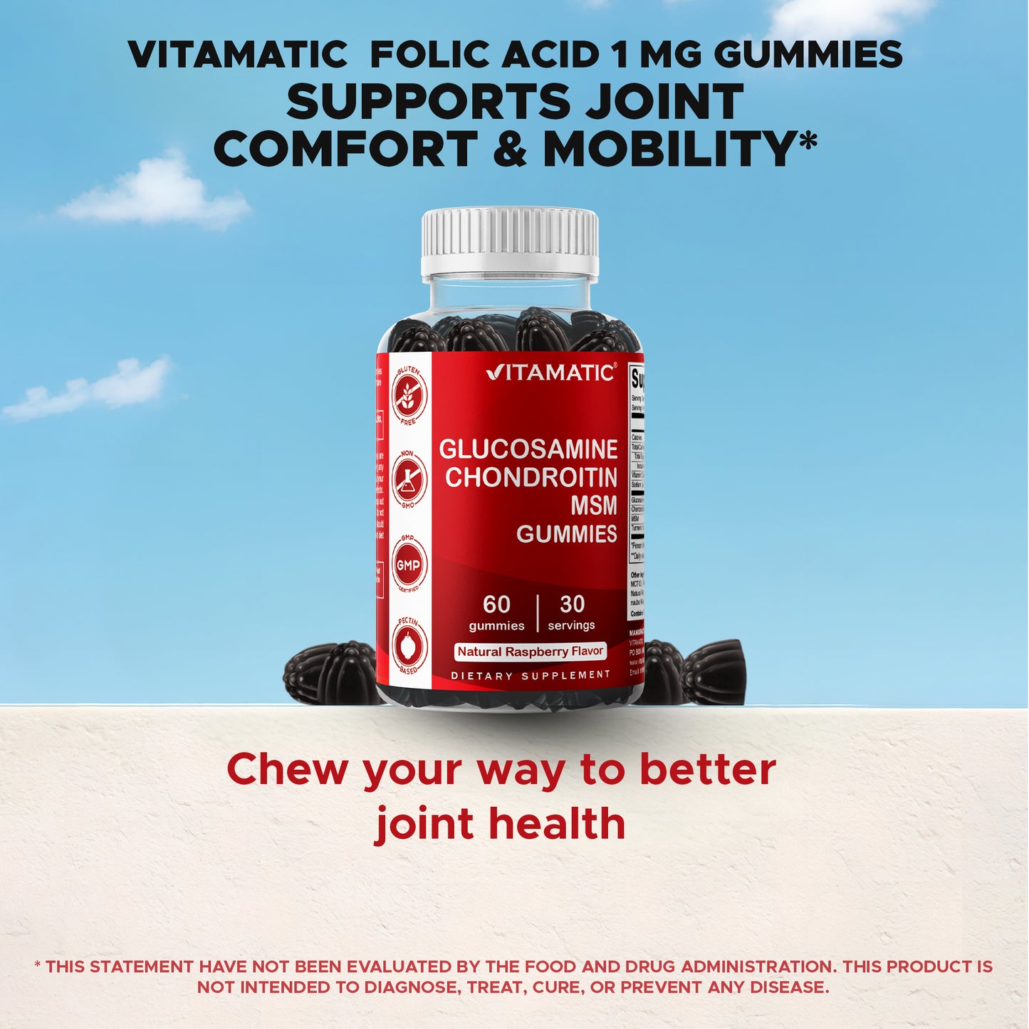 Glucosamine Chondroitin MSM & Vitamin E 60 Gummies