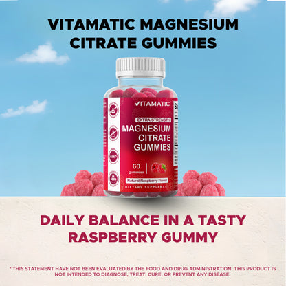 Extra Strength Magnesium 85mg - 60 Vegan Gummies