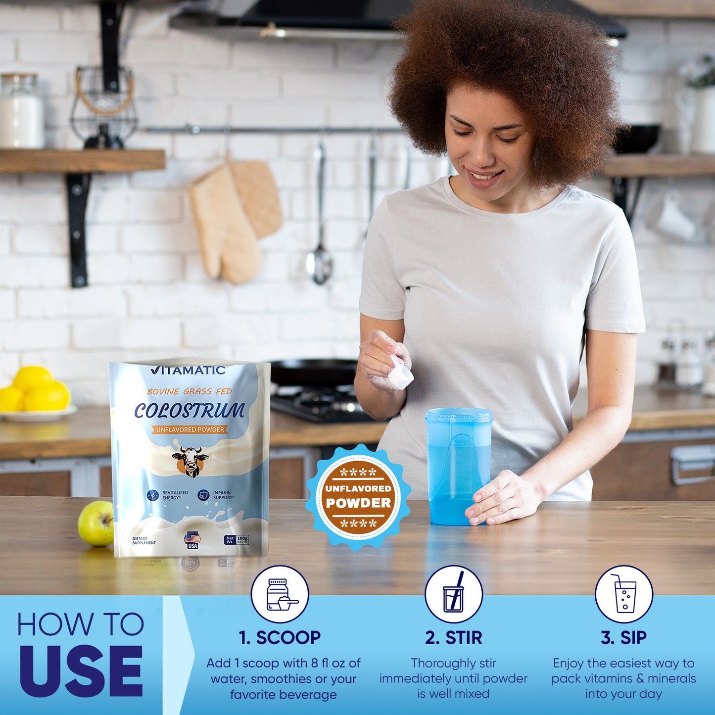 Bovine Colostrum 30% IgG Powder 6.34 OZ - 90 Servings (Unflavored)