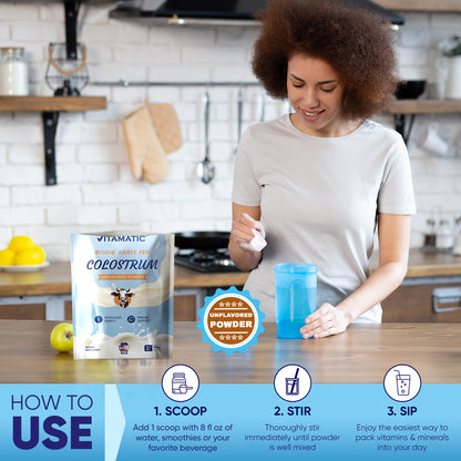 Bovine Colostrum 30% IgG Powder 6.34 OZ - 90 Servings (Unflavored)