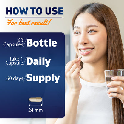 Vitamatic Lactoferrin 500mg Supplement, 60 Veg Capsules